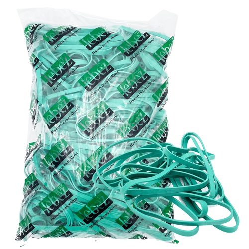 Elastico fettuccia - diametro 7 x 0,5 cm - 1 kg - gomma - verde - Lebez