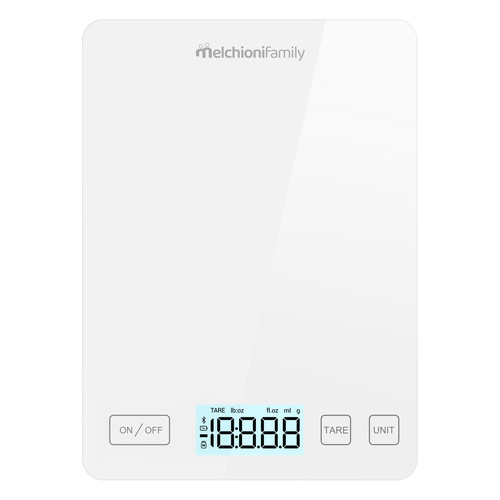 Bilancia da cucina Smarty - con connessione wi-fi - peso massimo 5 kg -bianco - Melchioni