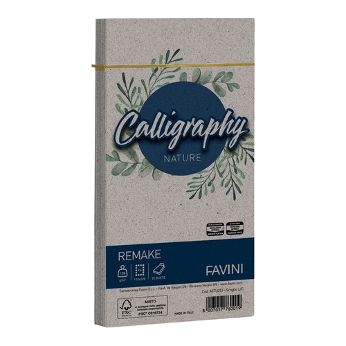 Busta Calligraphy Remake -  110 x 220 mm - 120 gr - scoglio - Favini - conf. 25 pezzi