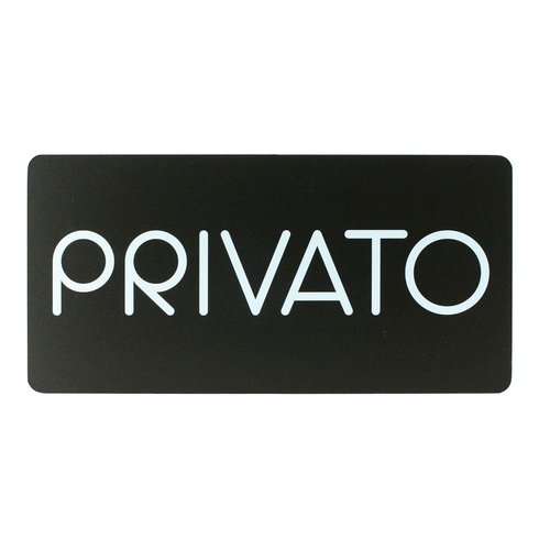 Pittogramma adesivo - Privato - 32,5 x 16 cm - PVC - nero/bianco - Stilcasa