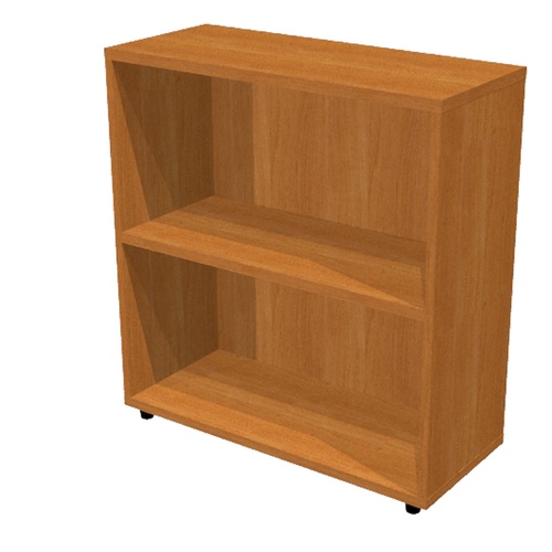 Libreria modulare bassa - a giorno - 76x32x81,5 cm - noce chiaro