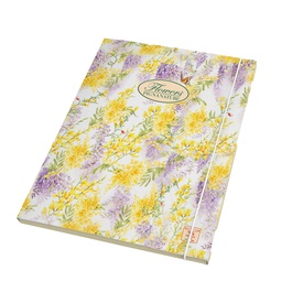 Cartella con elastico Nature Flowers - 26 X 35,5 x 1,2 cm - 3lembi - Pigna