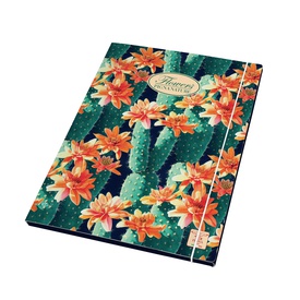 Cartella con elastico Nature Flowers - 26 X 35,5 x 1,2 cm - 3lembi - Pigna