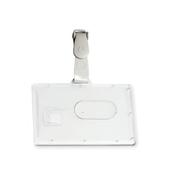 Portabadge rigido Pocket - clip in plastica - 5,3x8,5 cm - Fellowes