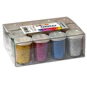 Glitter flacone grana fine - 25ml - colori assortiti - CWR - Conf.12 flaconi