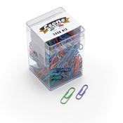 Fermagli colorati in scatola Gran Mix - plastificati (PVC) - 125 gr - colori e misure assortiti - Molho Leone
