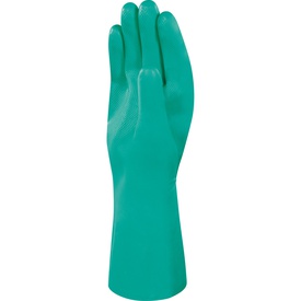 Guanti da lavoro industriale Nitrex 801 - nitrile floccato cotone - taglia 08 - verde - Deltaplus