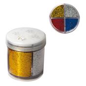 Glitter dispenser grana fine - 40ml - barattolo dispenser - 4 colori assortiti - CWR