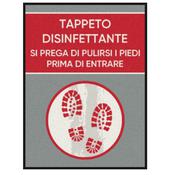 Tappeto personalizzato L-Mat "Disinfettante" - 85x115 cm - rosso - Vileda