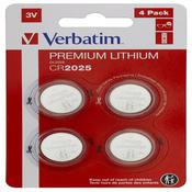 Verbatim - Blister 4 MicroPile a pastiglia CR2025 - litio - 49532 - 3V C1820